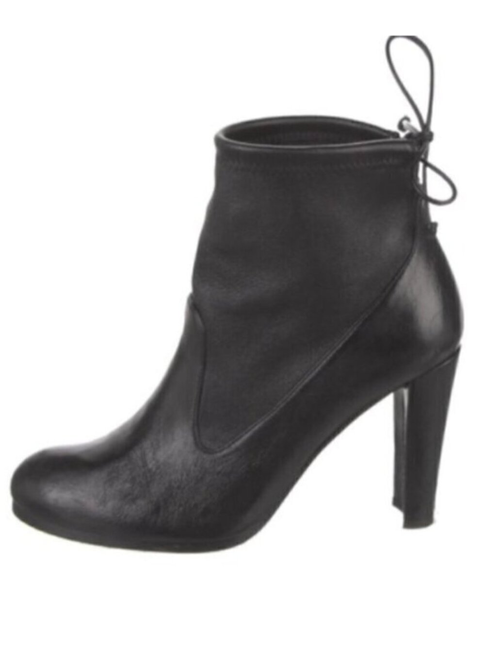 Stuart Weitzman Black Glove Tie-Back Ankle Boots - 5.5, made in Spain 🇪🇸